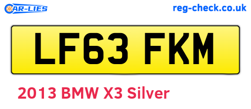 LF63FKM are the vehicle registration plates.