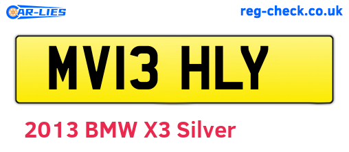 MV13HLY are the vehicle registration plates.