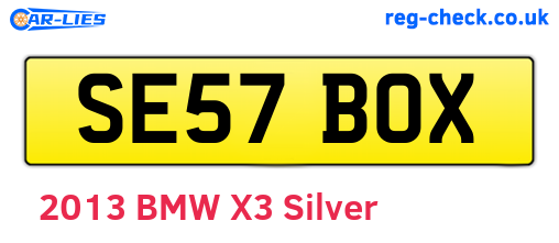 SE57BOX are the vehicle registration plates.