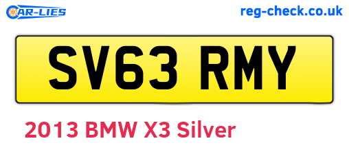 SV63RMY are the vehicle registration plates.