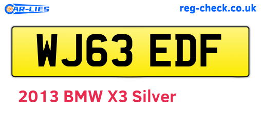 WJ63EDF are the vehicle registration plates.