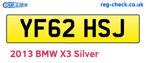 YF62HSJ are the vehicle registration plates.