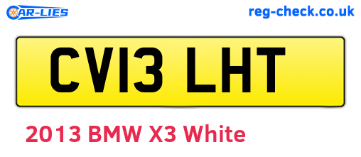 CV13LHT are the vehicle registration plates.