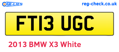 FT13UGC are the vehicle registration plates.