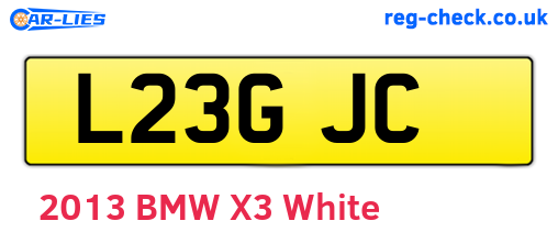 L23GJC are the vehicle registration plates.