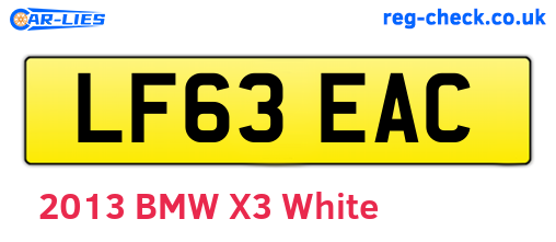 LF63EAC are the vehicle registration plates.