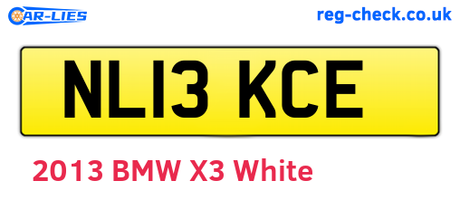 NL13KCE are the vehicle registration plates.