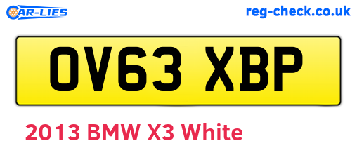 OV63XBP are the vehicle registration plates.