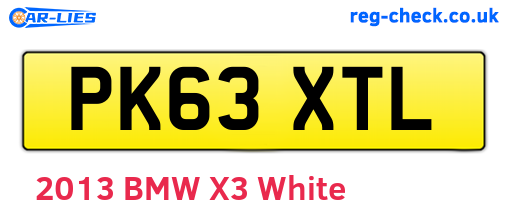 PK63XTL are the vehicle registration plates.