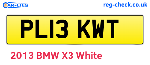 PL13KWT are the vehicle registration plates.