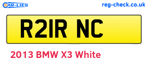 R21RNC are the vehicle registration plates.