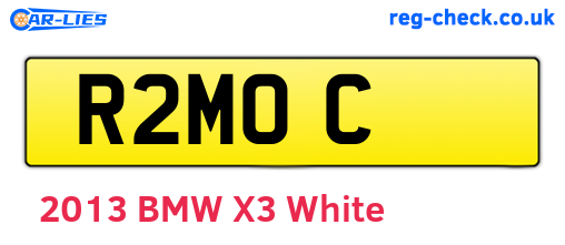 R2MOC are the vehicle registration plates.