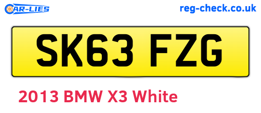 SK63FZG are the vehicle registration plates.