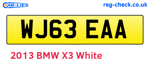 WJ63EAA are the vehicle registration plates.