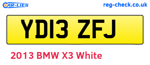 YD13ZFJ are the vehicle registration plates.