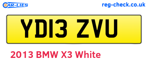 YD13ZVU are the vehicle registration plates.