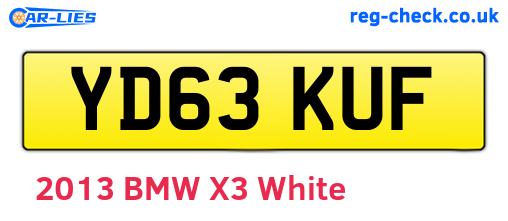YD63KUF are the vehicle registration plates.