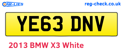 YE63DNV are the vehicle registration plates.