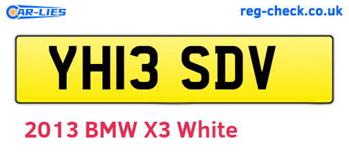 YH13SDV are the vehicle registration plates.