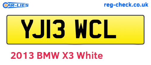 YJ13WCL are the vehicle registration plates.