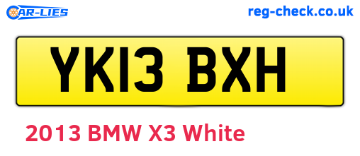 YK13BXH are the vehicle registration plates.