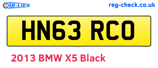 HN63RCO are the vehicle registration plates.