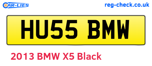 HU55BMW are the vehicle registration plates.