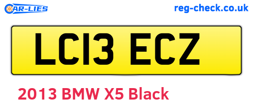 LC13ECZ are the vehicle registration plates.