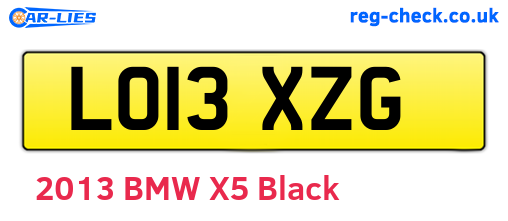 LO13XZG are the vehicle registration plates.