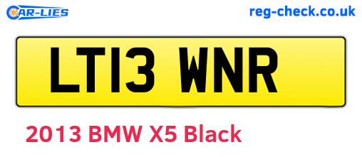 LT13WNR are the vehicle registration plates.