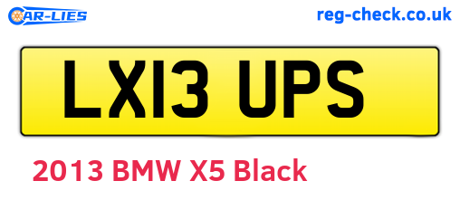 LX13UPS are the vehicle registration plates.