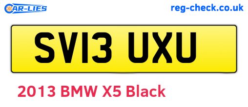 SV13UXU are the vehicle registration plates.
