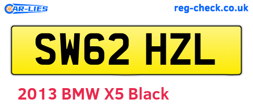 SW62HZL are the vehicle registration plates.