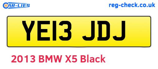 YE13JDJ are the vehicle registration plates.