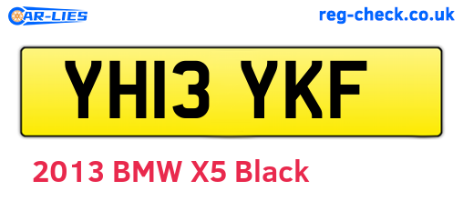 YH13YKF are the vehicle registration plates.