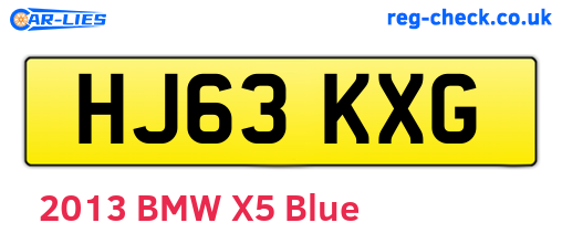 HJ63KXG are the vehicle registration plates.