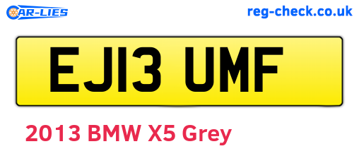 EJ13UMF are the vehicle registration plates.