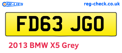 FD63JGO are the vehicle registration plates.
