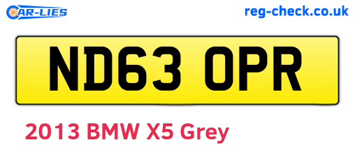 ND63OPR are the vehicle registration plates.