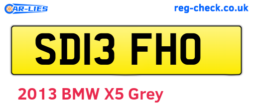 SD13FHO are the vehicle registration plates.