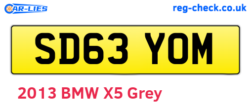 SD63YOM are the vehicle registration plates.