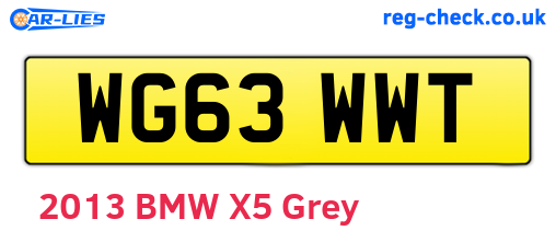 WG63WWT are the vehicle registration plates.