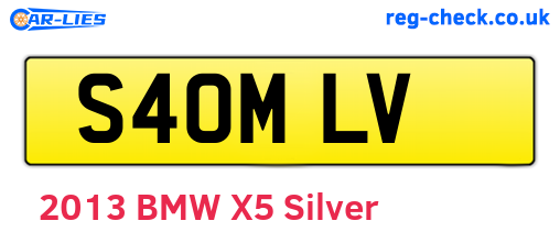 S40MLV are the vehicle registration plates.