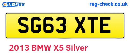 SG63XTE are the vehicle registration plates.