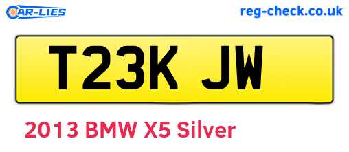T23KJW are the vehicle registration plates.