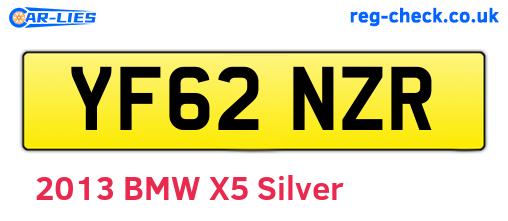 YF62NZR are the vehicle registration plates.