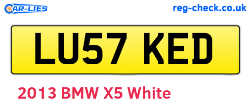 LU57KED are the vehicle registration plates.