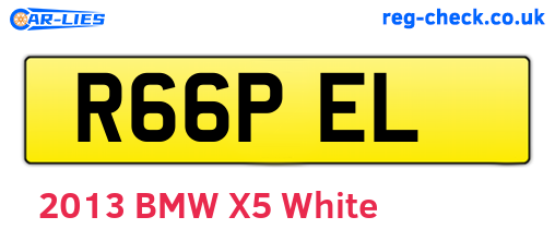 R66PEL are the vehicle registration plates.