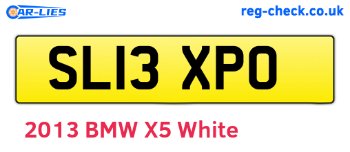 SL13XPO are the vehicle registration plates.