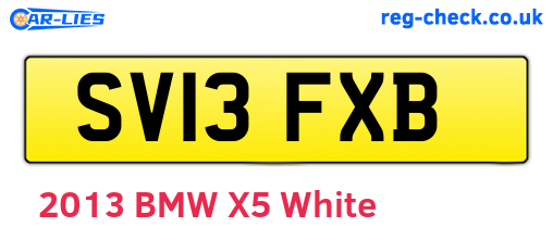 SV13FXB are the vehicle registration plates.